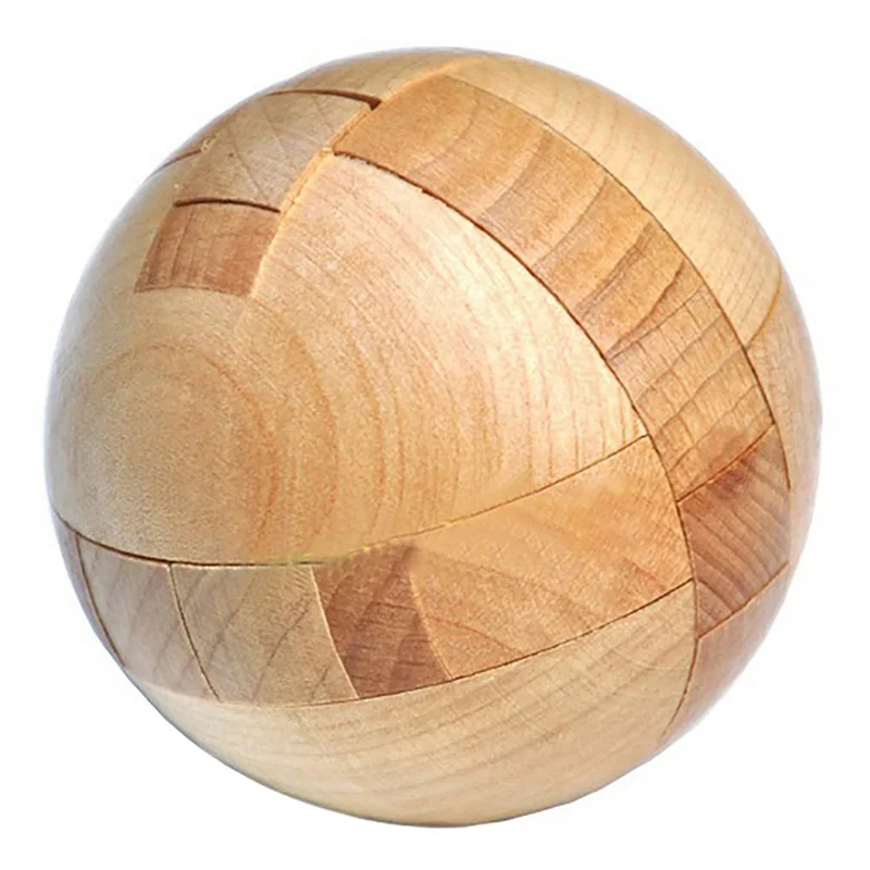 

WOTT-5X Wooden Puzzle Magic Ball Brain Teasers Intelligence Game Sphere Puzzles For Adults/Kids