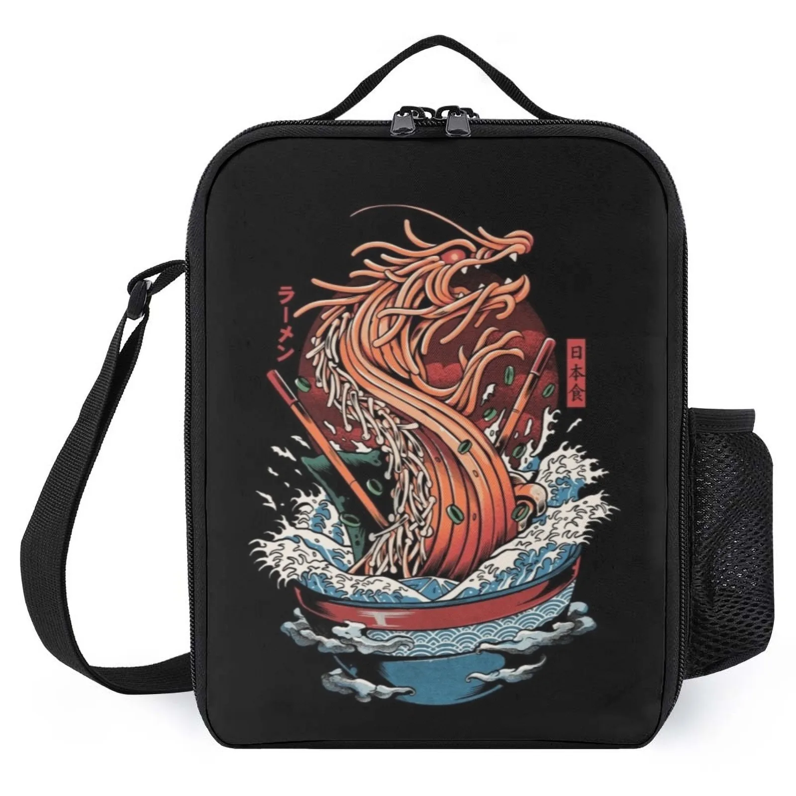 

RAMEN DRAGON Koeltas Printed Lunch Bag With Cooler Thermal Lunch Box Insulation Lunch Box Bag