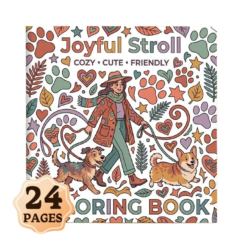 24 Pages Kids Coloring Book DIY Handmade Custom Activity Book for Kindergarten Beginners
