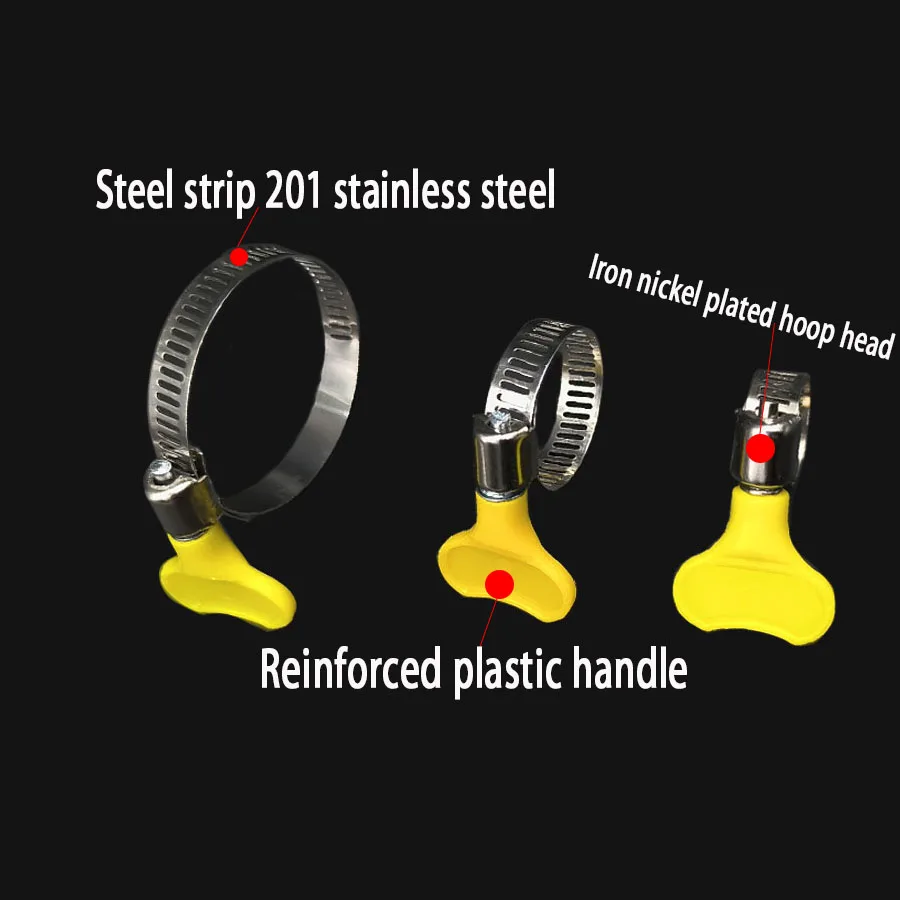 5 шт., ручка из нержавеющей стали, горловой зажим, ручка, зажим для трубы, ручной поворотный зажим для трубы с ручкой, зажим для горла