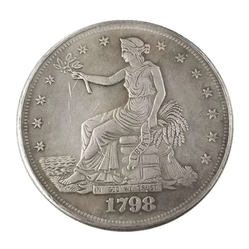 1pc   Replica handicrafts American S sit on the flower foreign commemorative coins antique silver dollars