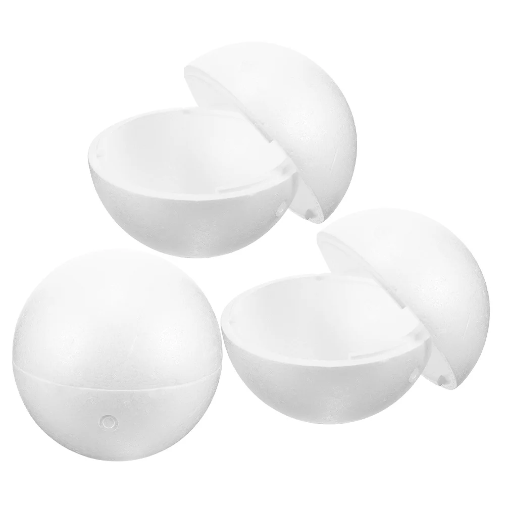 3 قطعة كرات رغوة البوليسترين الأبيض المجوف لتقوم بها بنفسك المجالات الحرفية انفصال كرات الزخرفية خفيفة الوزن للمنزل حلي الحفلات