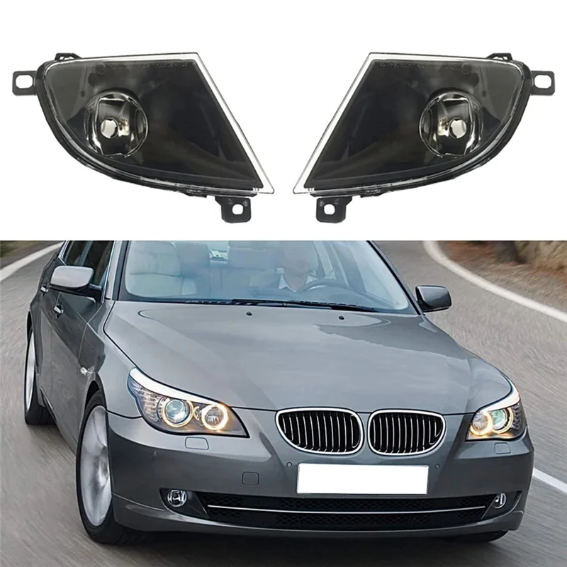 1Pair Car Front Bumper Fog Lights Driving Lamp Without Bulb for BMW 5 Series E60 E61 2007 2008 2009