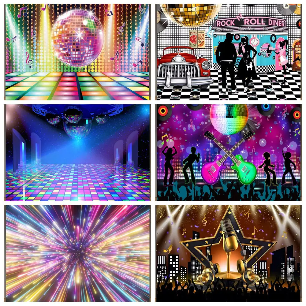 

Disco Glitter Party Decoration Background 90s 80s 70s Boogie Music Dance Stage Party Shiny Lights Retro Photoography Backgrounds
