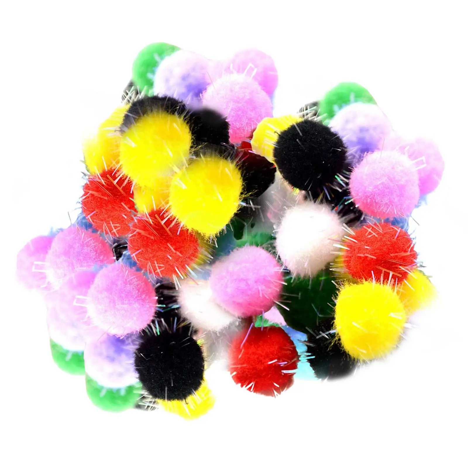 

100x Multicolor pompoms Charms kids children toy Assorted Balls for Jewelry Making Arts Crafting