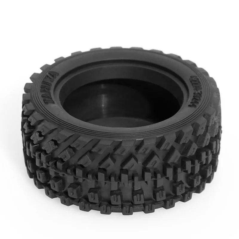 ForTamiya 60D ソフトラリータイヤ - M-Car 用レザーグレイン RallyBlock (60mm) Meijiaxin 1/14 ラリーカー ユニバーサル 2 個/4 個 - 51427