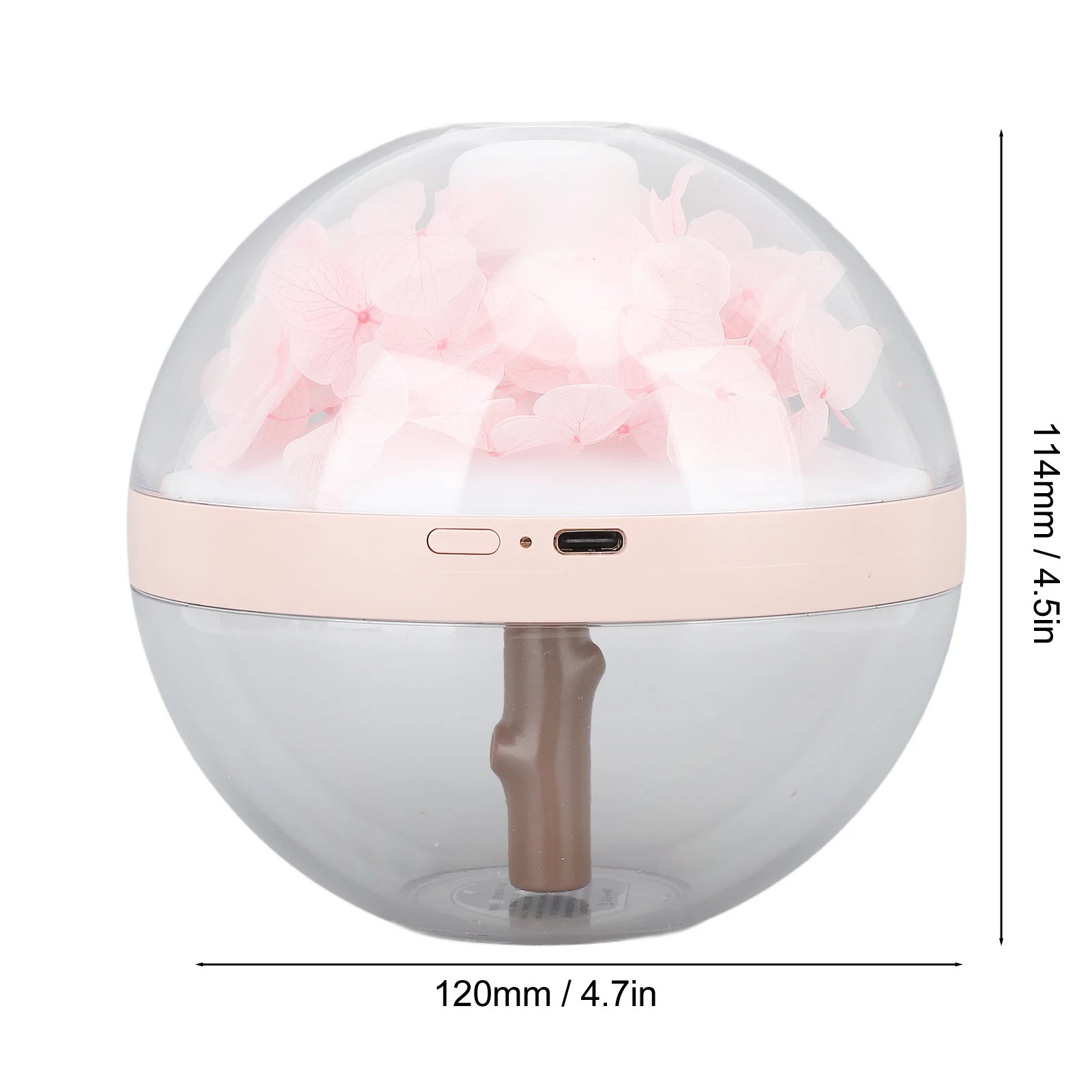 Mini diffuseur d'huiles essentielles à LED, humidificateur aromatique à fleurs éternelles pour chambre à coucher brittop, 270ml