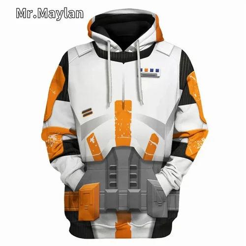 Uniforme de comandante Cody, disfraz de Cosplay con estampado 3D, Sudadera con capucha Unisex, ropa deportiva para hombre, jersey de calle, ropa deportiva informal