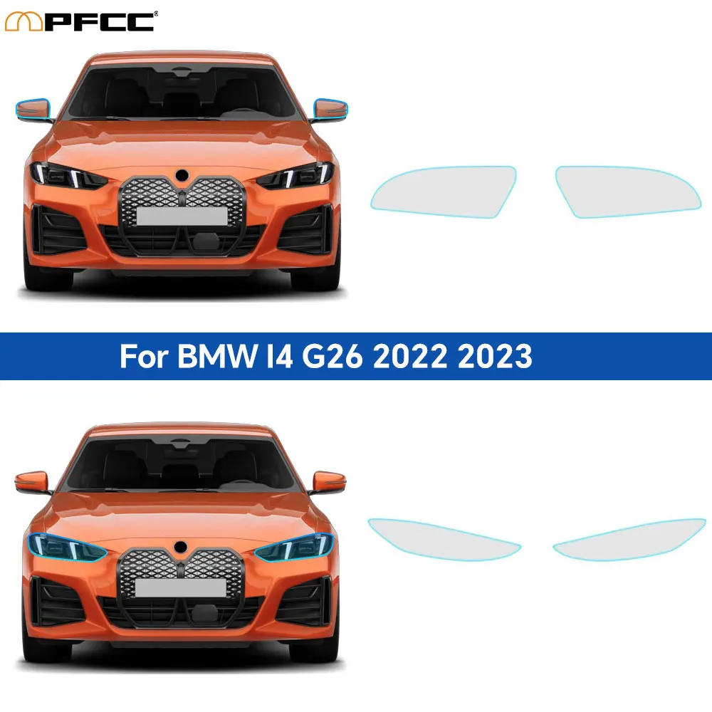 

For BMW I4 G26 2022-2023 PPF Clear B Pillars Headlight Car Paint Protection Film Pre Cut TPU Accessories Transparent Kit