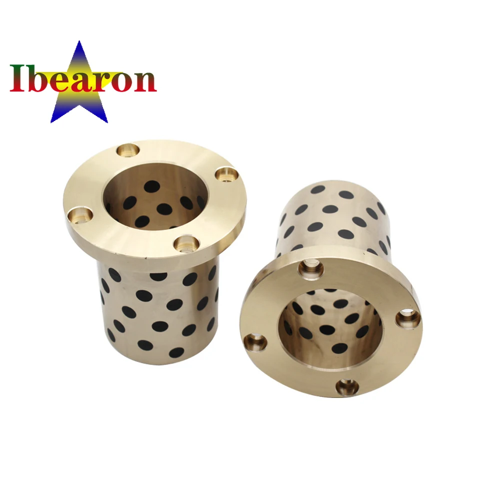 

1PCS LMF35 Round Flanged Linear Bearing Graphite Copper Sleeve Self-lubricating Oil Free Bushing 3D Printer Parts