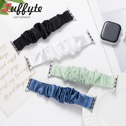 Scrunchie Strap for Apple Watch Band 49/44/46/45/40/41/38/42mm Women Soft Elastic Bracelet IWatch Series 10 9 8 7 6 5 4 3 2 1 SE