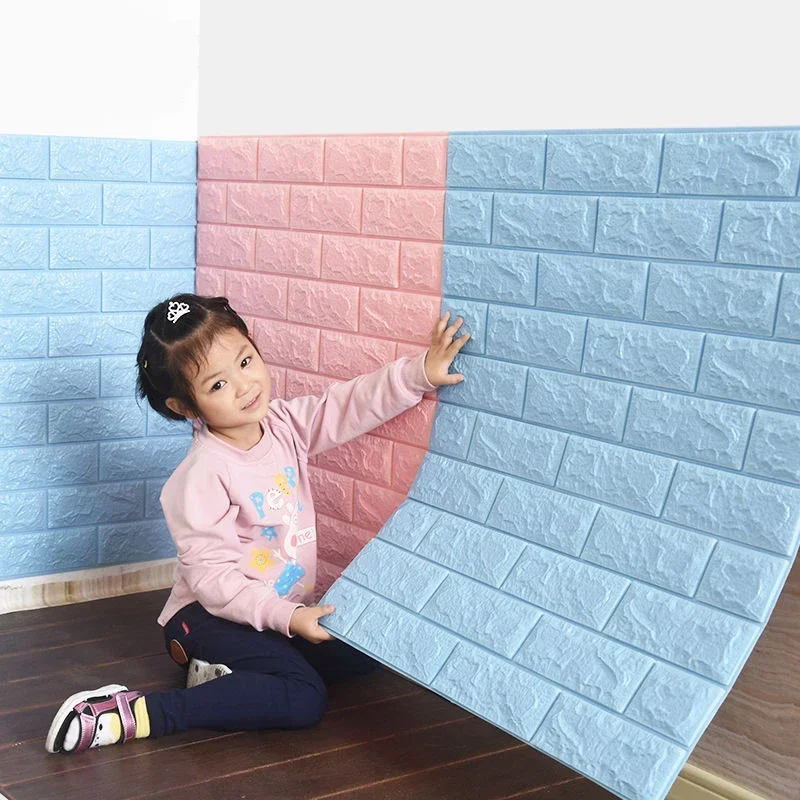 

3D Wall Stickers DIY Decoration TV Background Children's Room Self Adhesive Waterproof Wallpaper Bedroom 3D Wall Tiles 10mx70cm