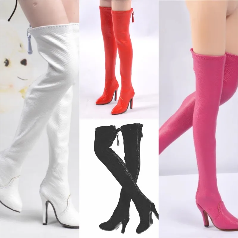 

1/6 Scale Female Cool Locomotive Pu Boots Multiple Styles Long Hollow Shoes Model for 12inch PHICEN VERYC00L Doll Body