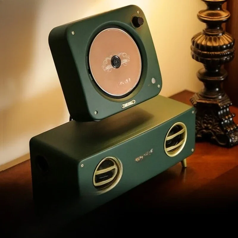 Single Life 2.1 Channel CD Player Retro Bluetooth Desktop Wood Audio All-in-One Album CD Player