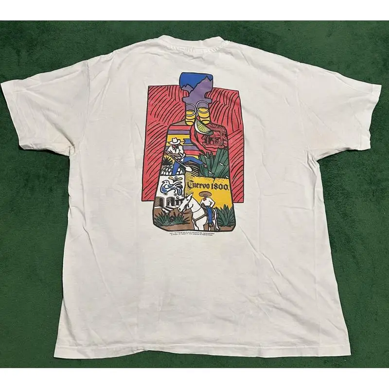 Vintage 90S Jose Cuervo 1800 Tequila Promo camiseta talla hombre grande L