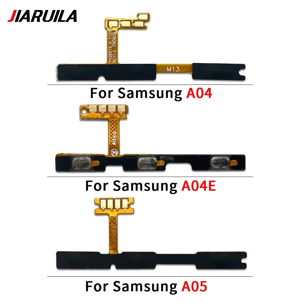 10Pcs，Power On Off Volume Side Button Key Flex Cable Replacement For Samsung A04 A04E A04S A05 A05S A14 4G A15 5G A23 A24 A34