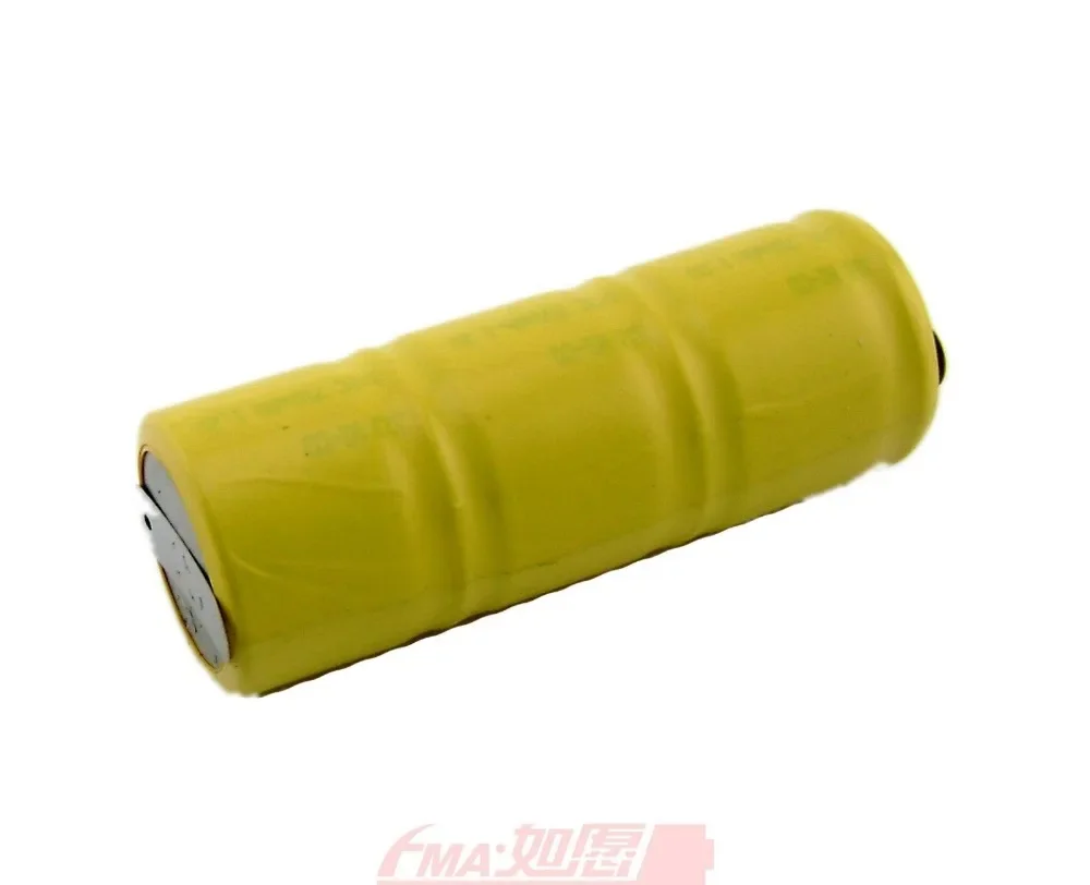 Ni-Cd 1/2C 3.6V 750mAh Rechargeable Battery W/tab For Flashlight E-Torch 26*24mm