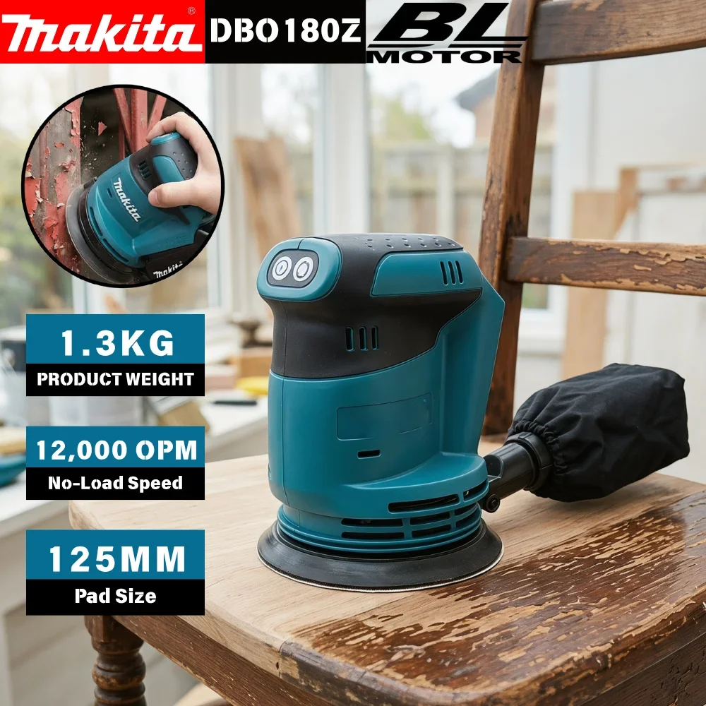 makita-dbo180z-18v-cordless-random-orbit-sander-for-woodworking-putty-finishing-bare-tool-diy-and-professional-use