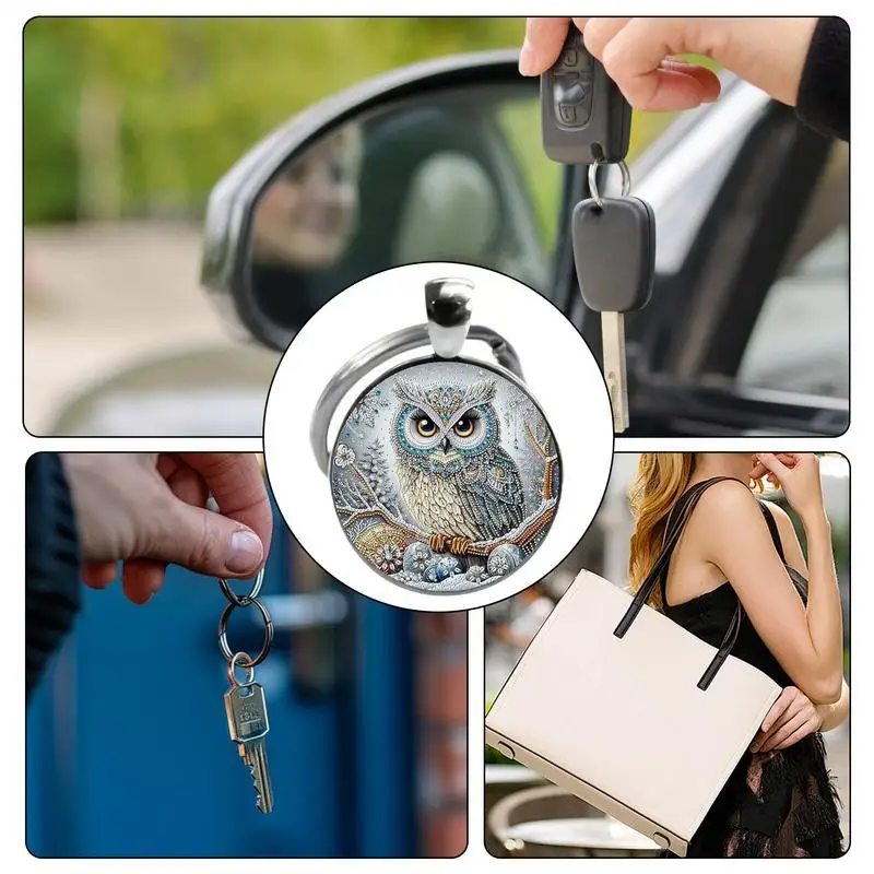 البومة سلاسل المفاتيح للنساء البومة حلقة رئيسية المنزل مفاتيح السيارة حامل الجدة لطيف سيارة قلادة حقيبة حلقة رئيسية لأختها فتاة عيد ميلاد