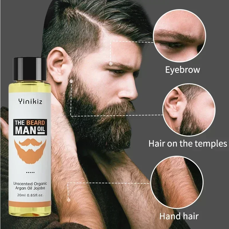 Beard Growth Oil for Men Hair Growth Products Thickener Nourishing Beard Grooming Treatment Beard Care Hair Loss Product