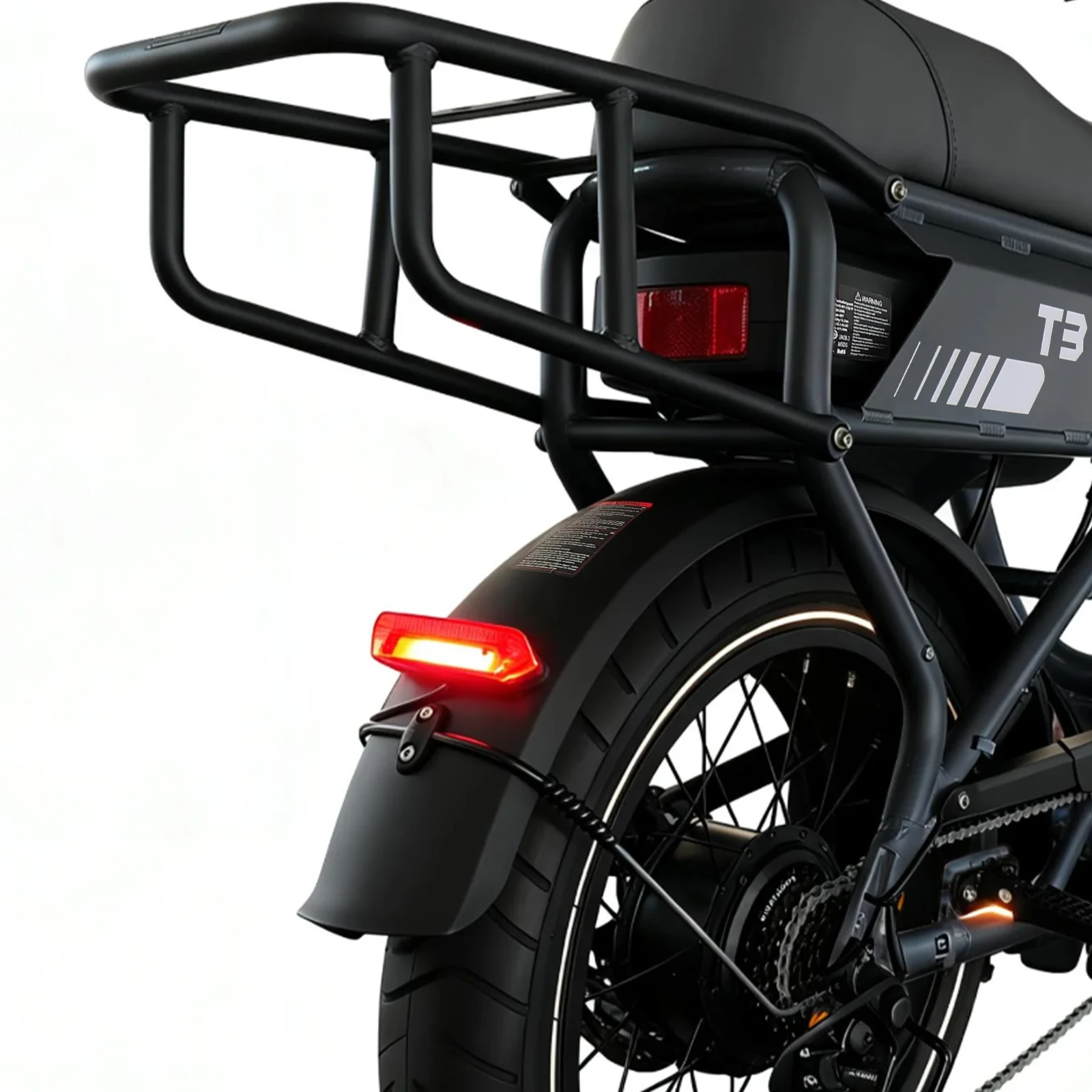 T3 20"×4.0 Fat Tire E-Bike 250W Motor 48V 18Ah Lithium-Akku 70-80KM Reichweite Vorder- & Hinterrad-Scheibenbremsen 7-Gang E-Bike