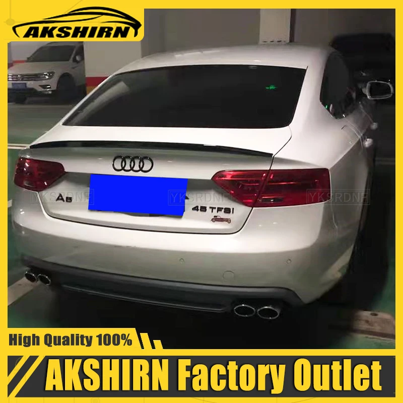 Rear Trunk Lid Spoiler Glossy Black Fit for Audi A5/S5 B8/B8.5 Sportback 2008 2009 2010 2011 2012 2013 2014 2015 2016 