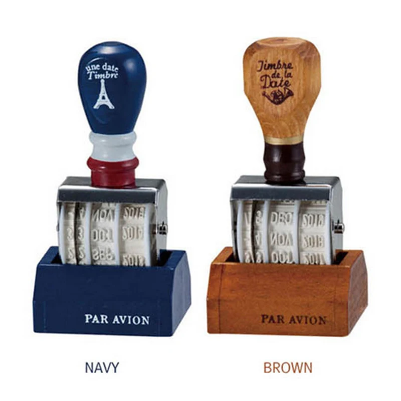 Carimbo de data universal de madeira vintage