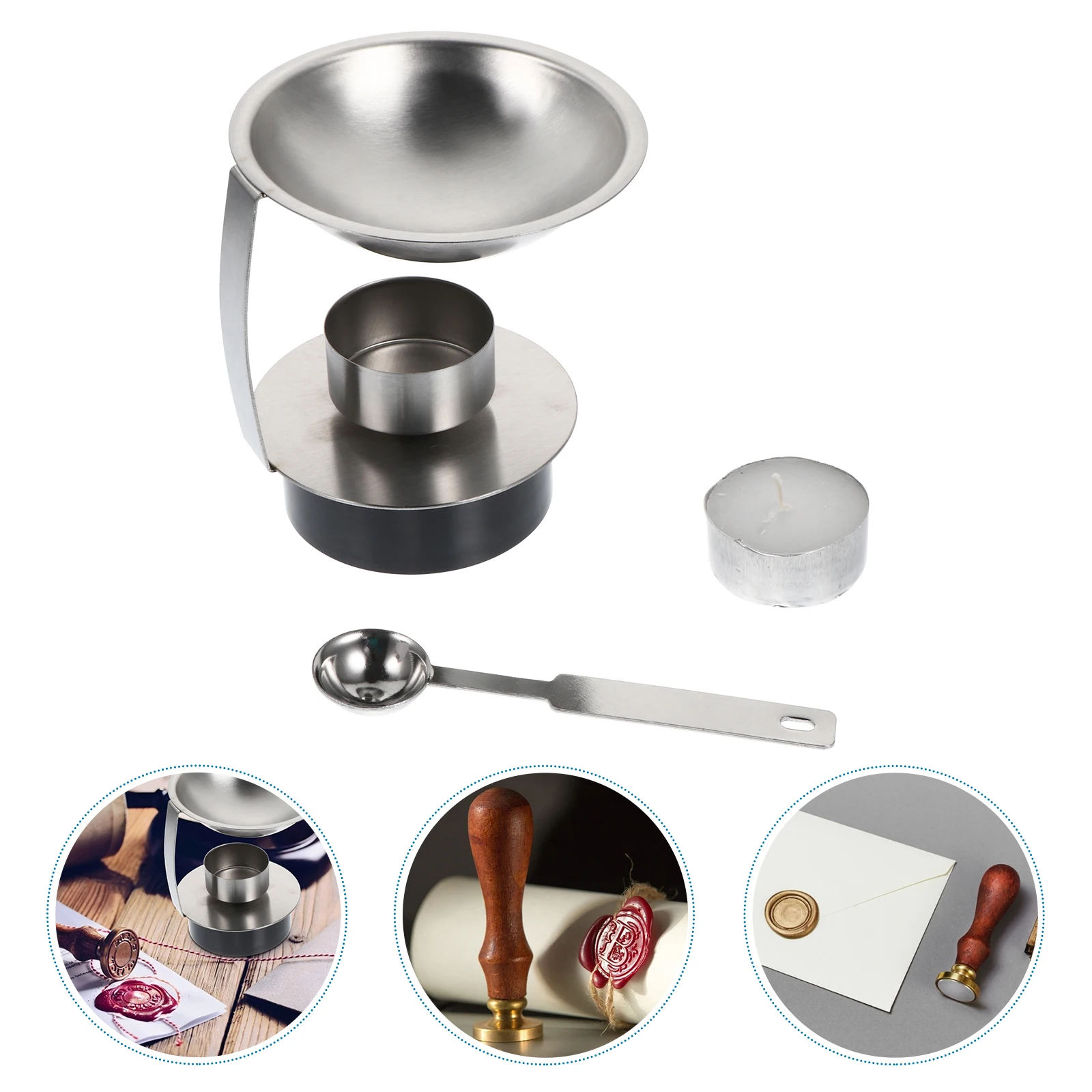 

Sealing Kit Stainless Steel Melting Furnace Practical Stove Wax Warmer Set Durable Gifts Lover Hardware
