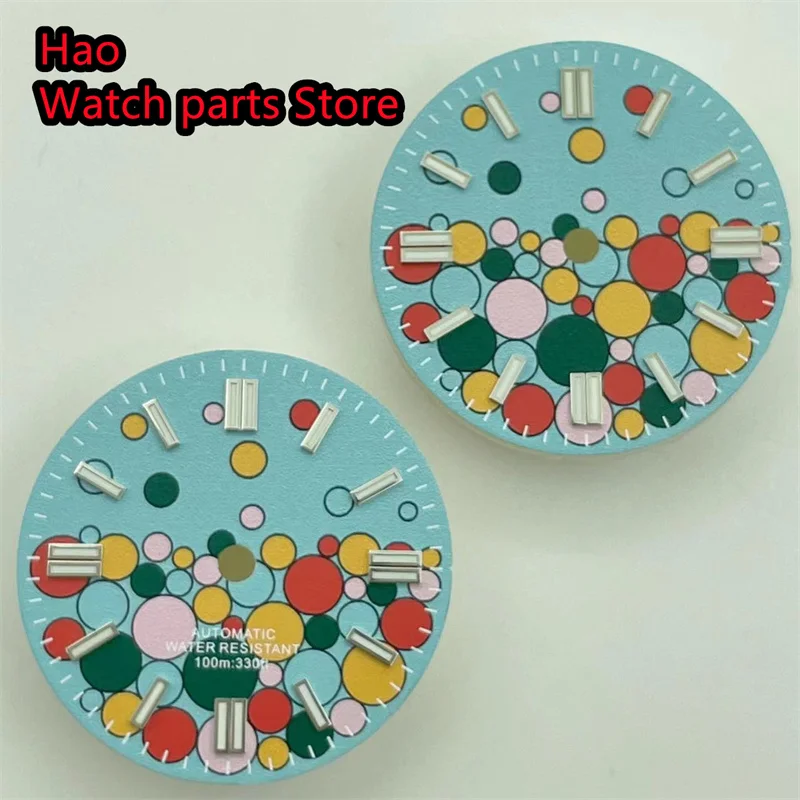 قرص ساعة أزرق بليجر-سكاي ، حركة مضيئة ، مناسب لـ NH35 ، NH36 ، ETA2824 ، PT5000 ، DG2813 ، Miyota ، 8000 ، 821A ، 29