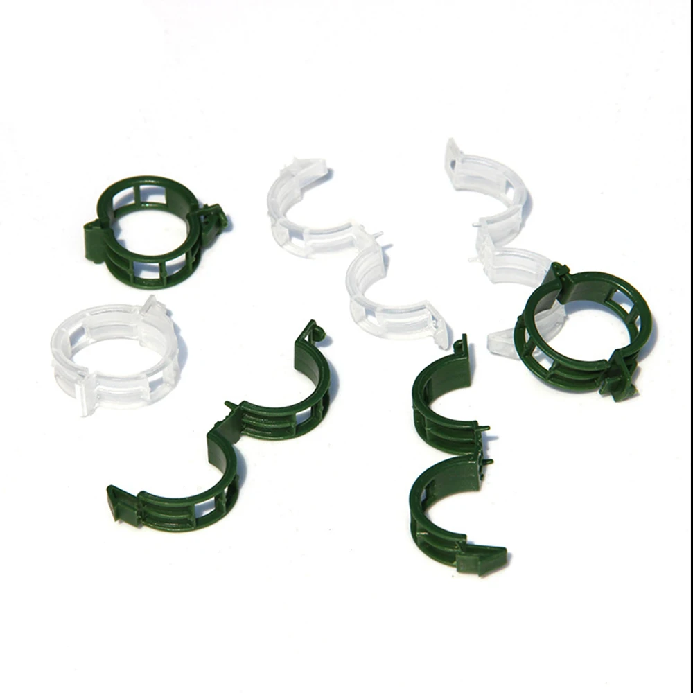 

300 шт. садовые зажимы для поддержки растений, зажимы для виноградной лозы с помидорами, прочные зажимы белого цвета в зеленом цвете