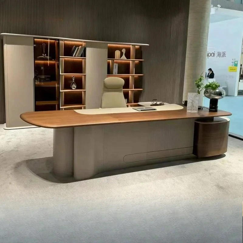 New Chinese Style Executive Desk Set LightLarge Office Table and Chair Combination for Manager  Home Office