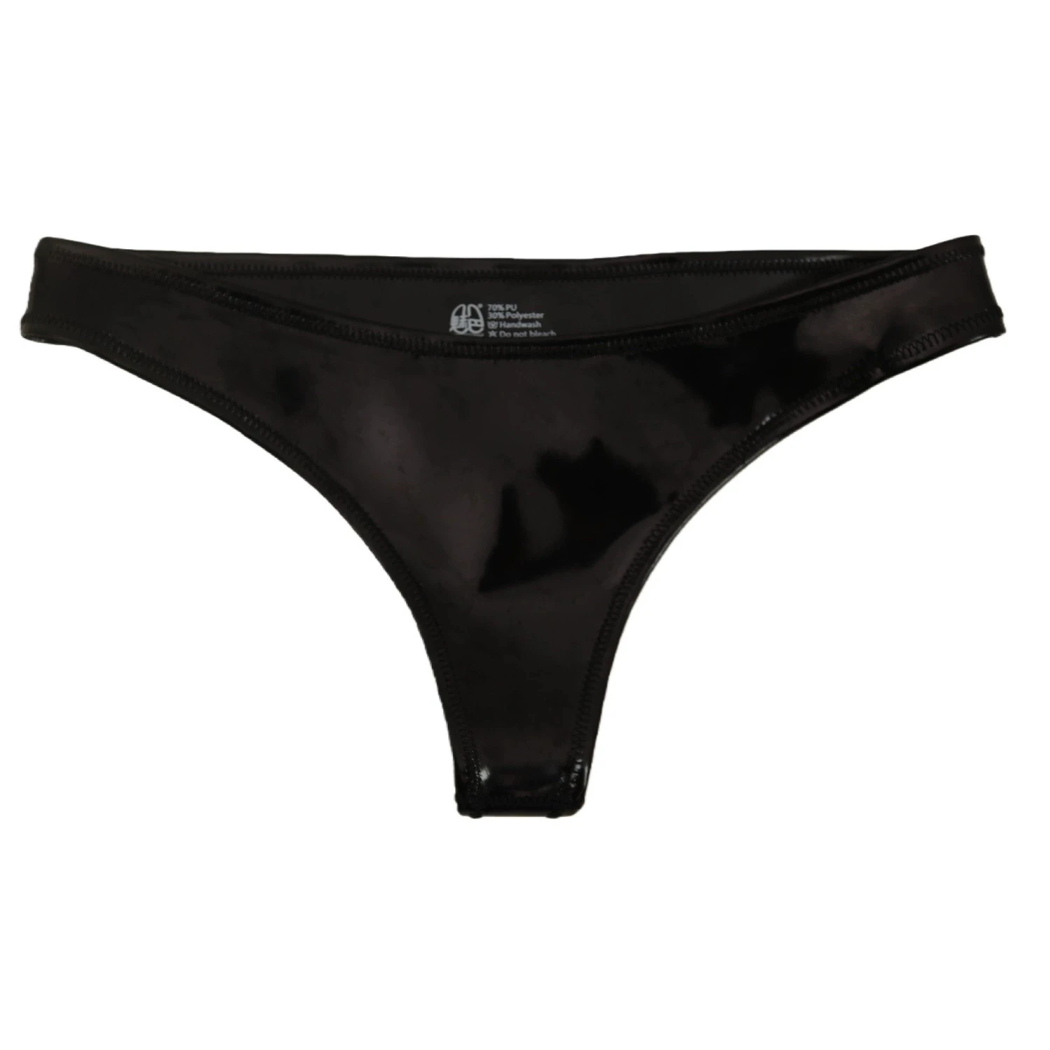 

Женское нижнее белье больших размеров, блестящие трусики из искусственной кожи с Т-образным шаговым швом, трусы с низкой посадкой, забавные глянцевые короткие штаны, сексуальное нижнее белье с узкой промежностью