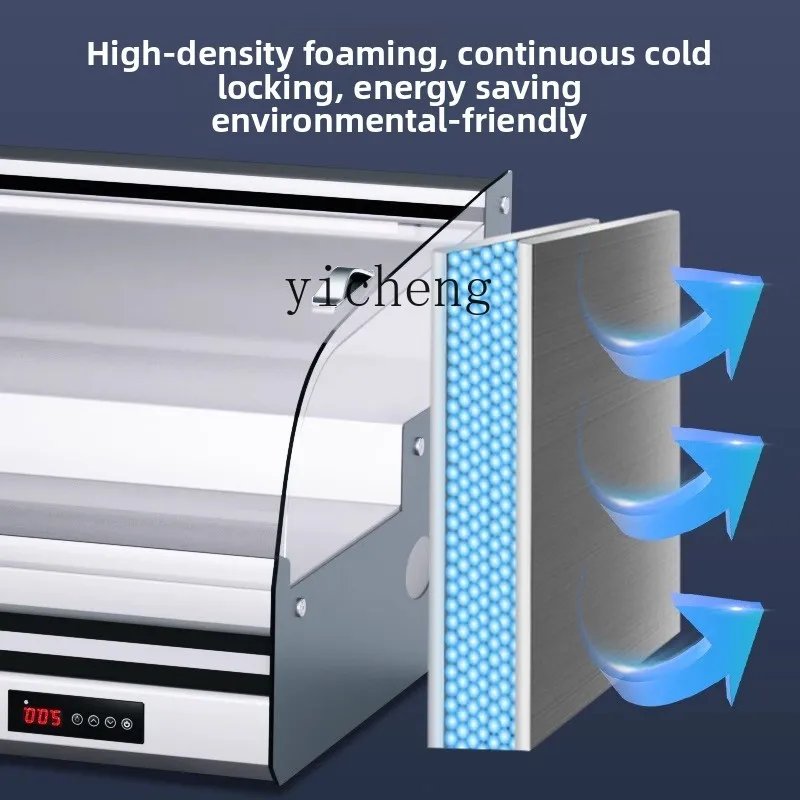 TQH scala da tavolo vetrina refrigerata mercato notturno triciclo stalla mobile congelatore frutta fritta fresca