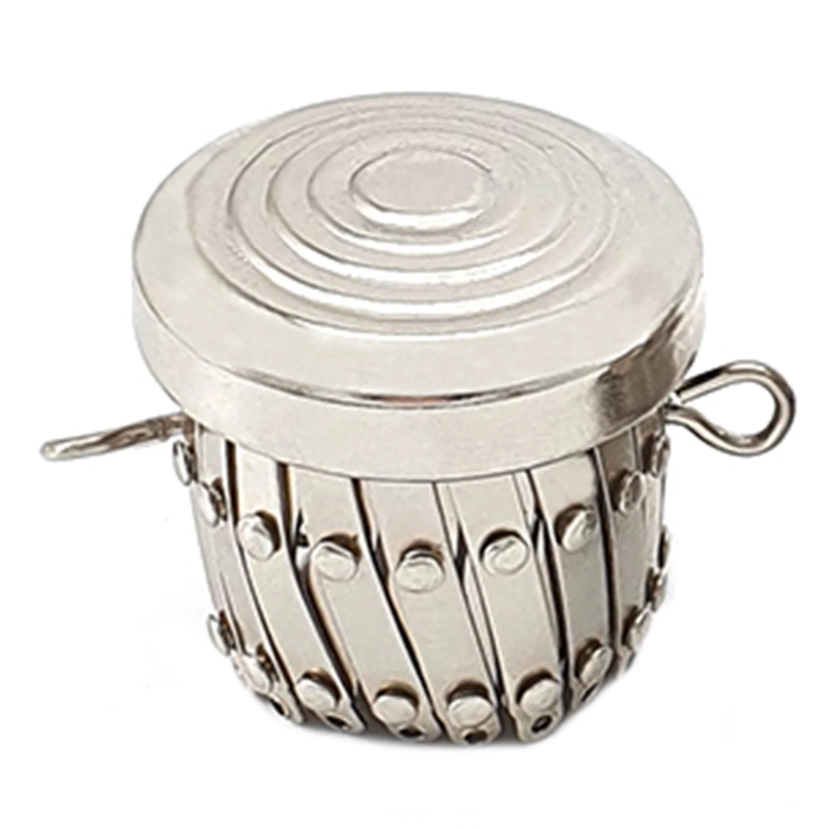 กระเป๋าผิวด้านฮาร์ดแวร์ทรงกลมส่วนกรอบกระเป๋าคลัทช์กระเป๋าดินสอกรอบตะขออุปกรณ์เสริมกระเป๋าใส่เหรียญ (สีเงิน)