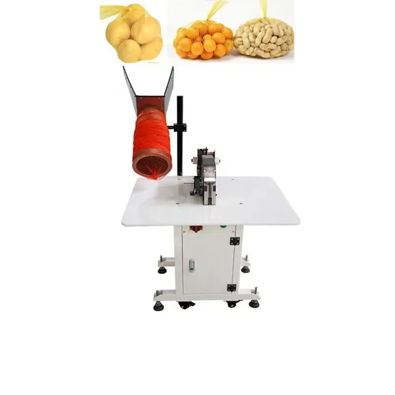 Automatic Onion Mesh Bag Packing Machine For Fruit Vegetable Packaging Equipment High Efficiency Net Bag Sealer Device