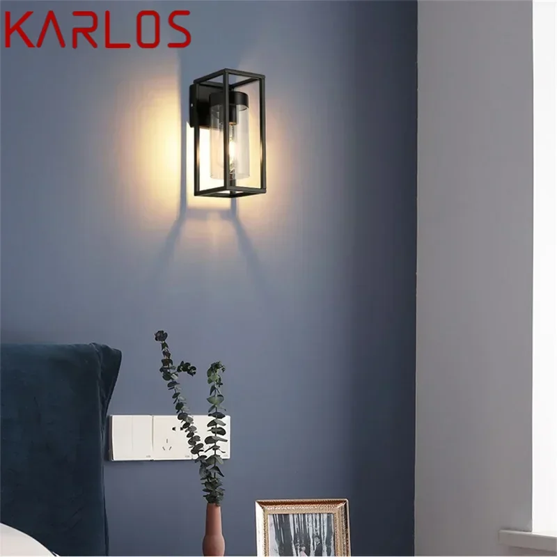 KARLOS American Style Wall Light Industrial Retro Design LED Bedroom Loft Indoor Fixtures Lamp