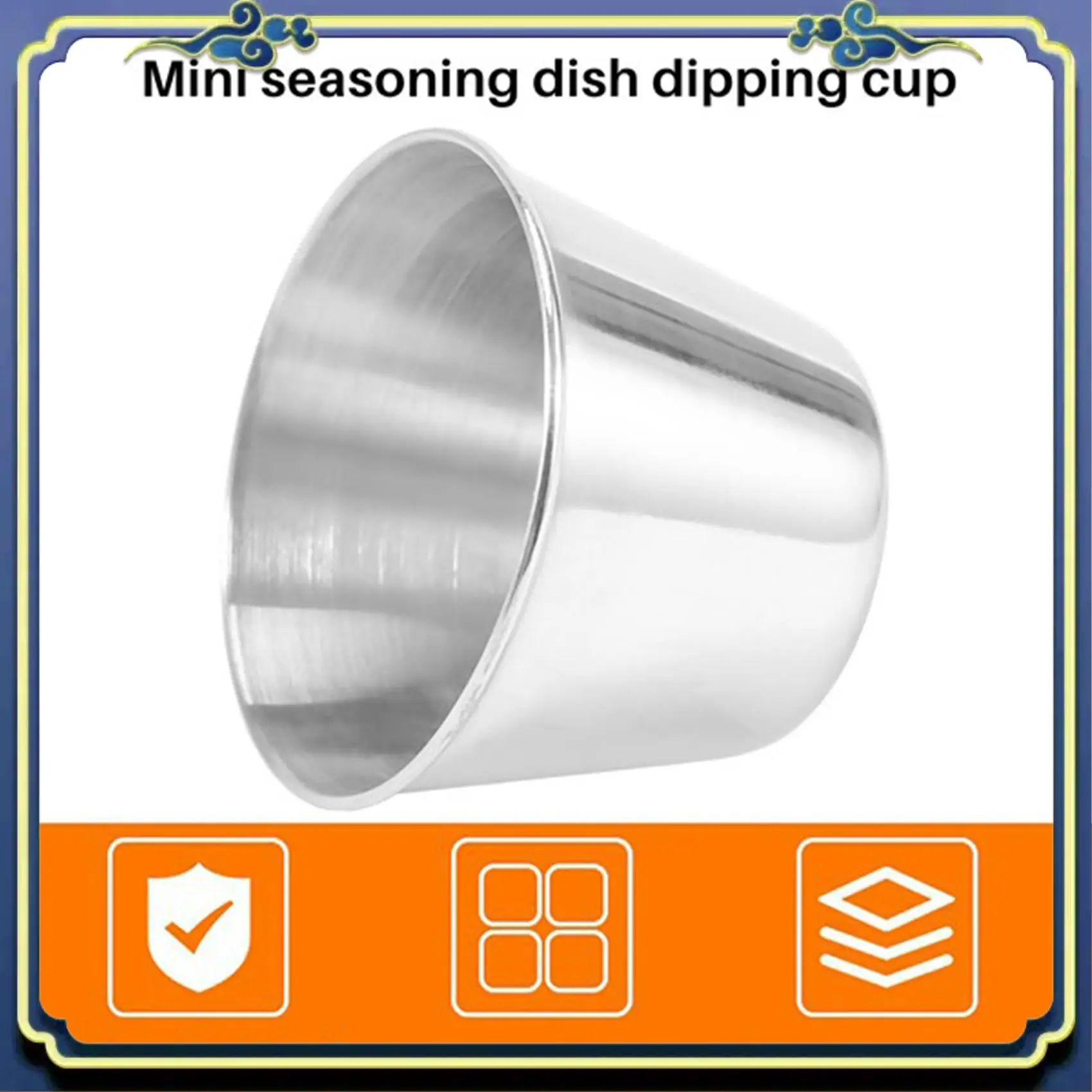 

A56P-96 Pack Stainless Steel Condiment Sauce Cups,Commercial Grade Dipping Sauce Cups,Ramekin Condiment Cups Portion Cups