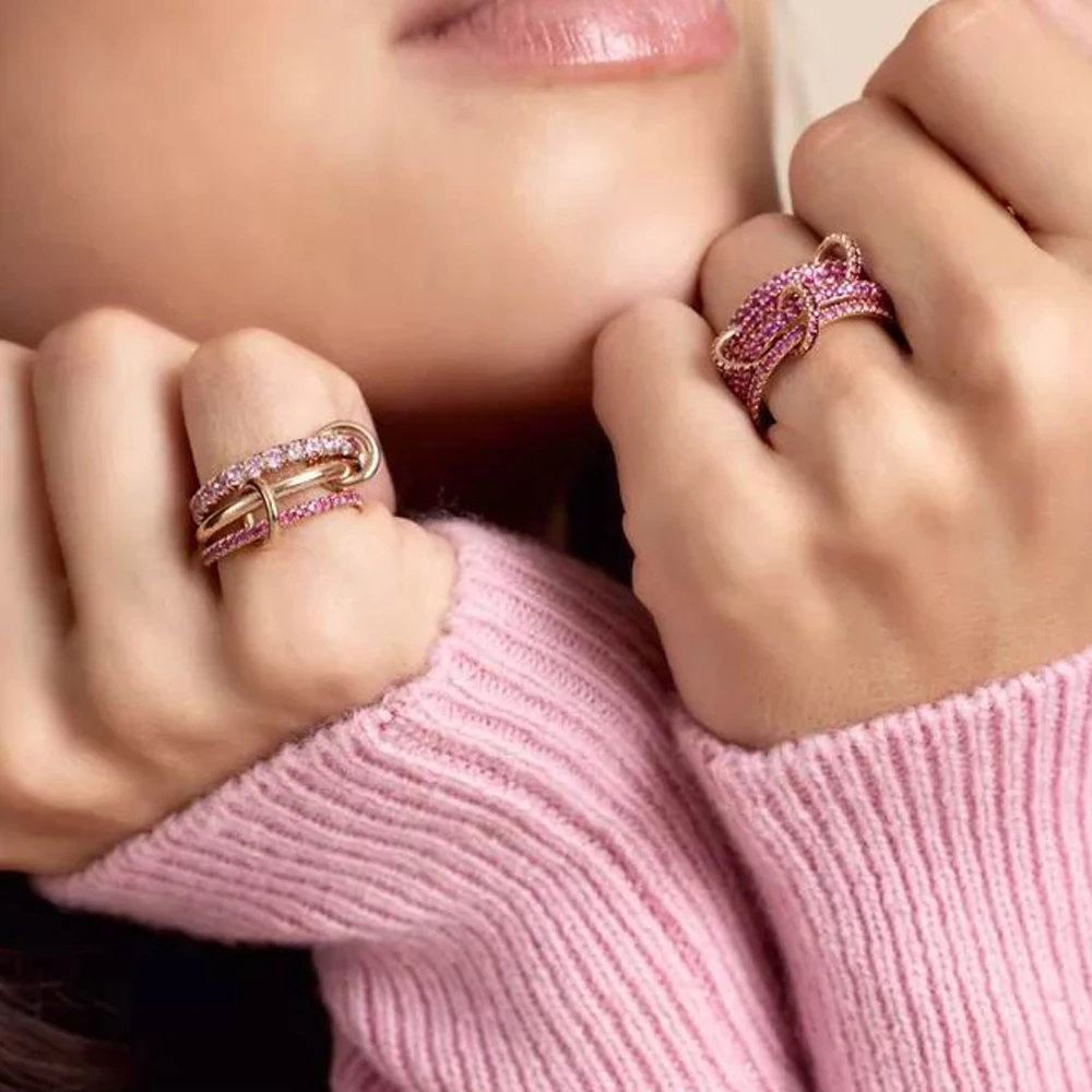 2025 New Fashion Mix Color Multi Pieces Stacking Engagement Band Rings Women Plain Micro Paved 5A CZ Stack Full Finger Jewelry
