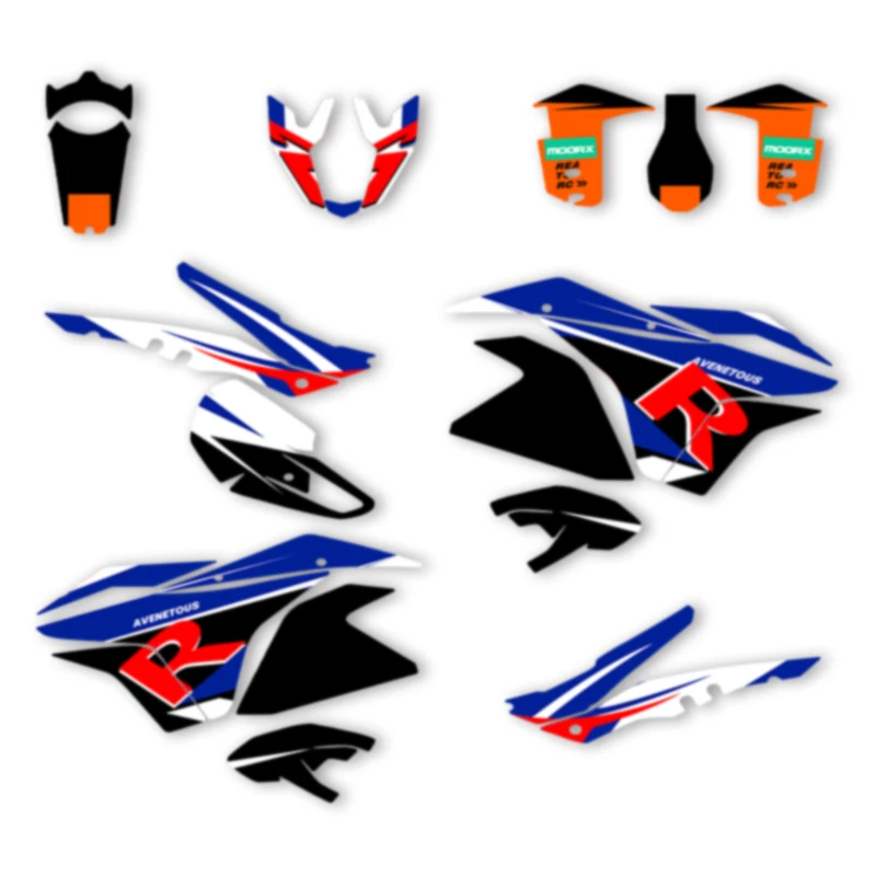 

DSMTECH Custom Motorcycle Graphics For KTM 2003 2004 2005 2006 2007 2008-2016 ADV1050 1090 1190 RS Decal Stickers Kits 003