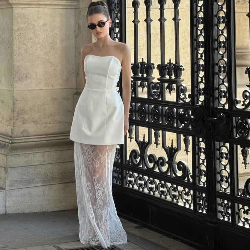 

Tsiisd Sexy Women's 2 Piece Outfit Lace Crop Top Printed Long Skirt Set Summer Beachwear Cover Up Birthday Club Party Sets 2026