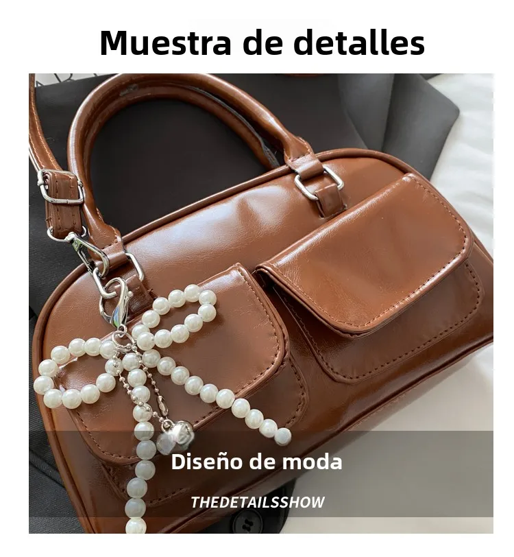 Bolso de Gran Capacidad para Viajes, Nuevo Estilo Invierno 2025, Bolso de Hombro/Axilar, Alto Valor Estético, Bolso Boston/Bo...
