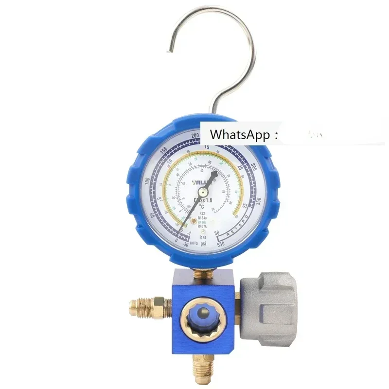 

Flyover fluorinated gauge valve air conditioning pressure gauge refrigerant R22 134 410 407 refrigerant snow type gauge