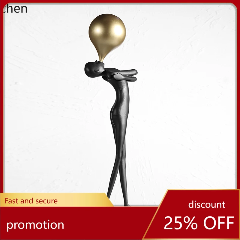 HT Modern Creative Abstract Blowing Bubble Sculpture Ornament Craft Ornament Entrance Office