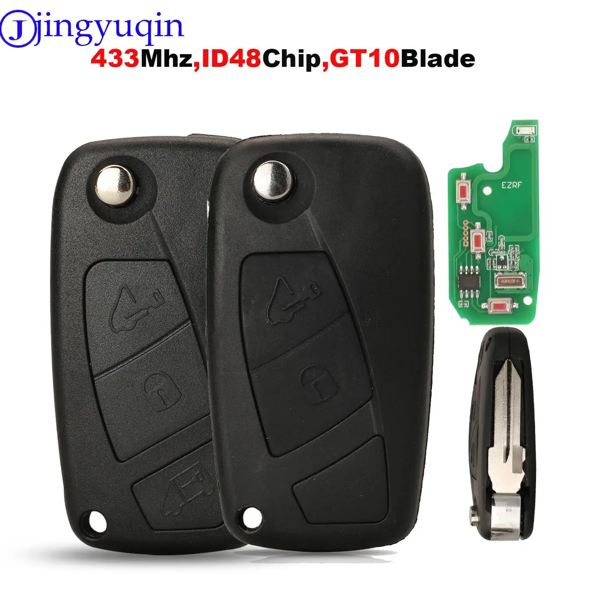 jingyuqin Remote Car Key 433Mhz ID48 Chip For Iveco Daily (2006 - 2011) Full Key Control Folding Key GT10 Blade