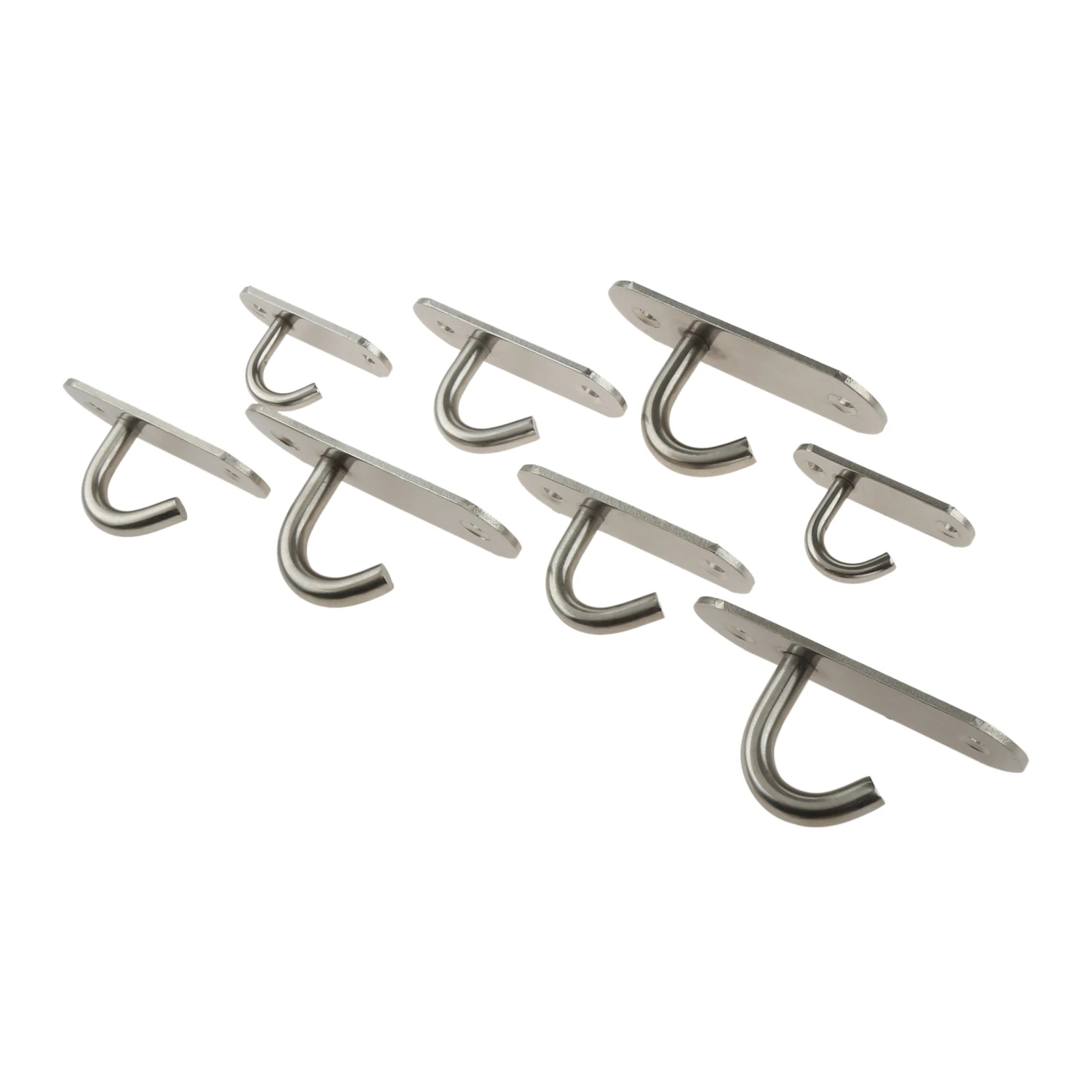 6pcs/set Stainless Steel Ceiling/Wall Open Hook Heavy Duty Hanger U/J-Shaped Eye Plate Anchor Expansion Screw Hanging Fan Plant