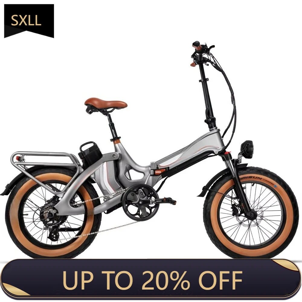 

SXLL 48 В мини-высокоскоростной складной электрический велосипед для взрослых, городской складной велосипед на большие расстояния, 7 скоростей, 1000 Вт, литиевая ба