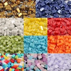 Multicolor Mixed 2 Holes Czech Glass Seed Beads Loose Spacer Beads Jewelry DIY Bracelet Necklace Earring Accessory Finding 5x2mm