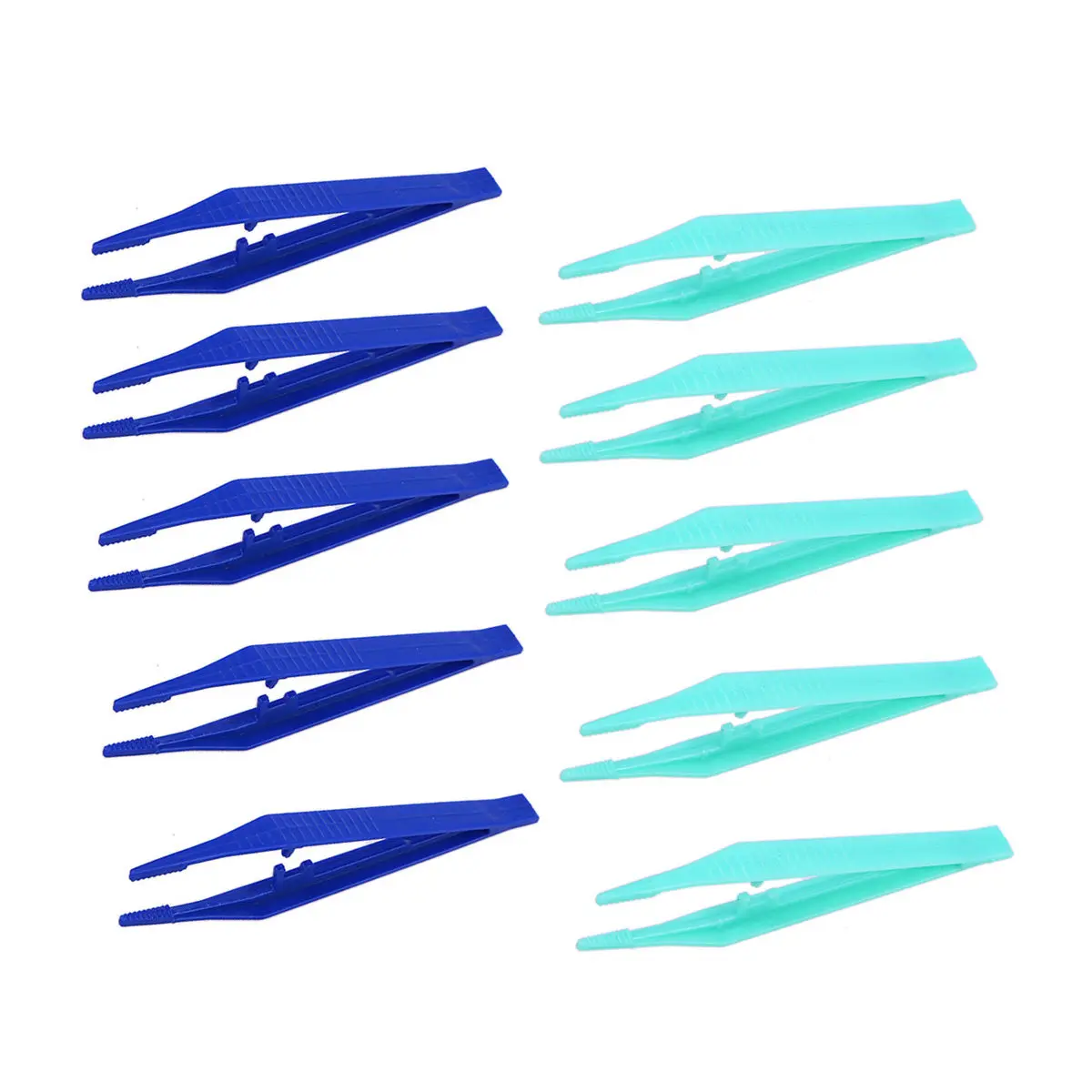 20Pcs Beads Tweezers Plastic Precision Tip Craft Tweezers for Jewelry Making Embroidery Micro Bead Placement Easy Handling
