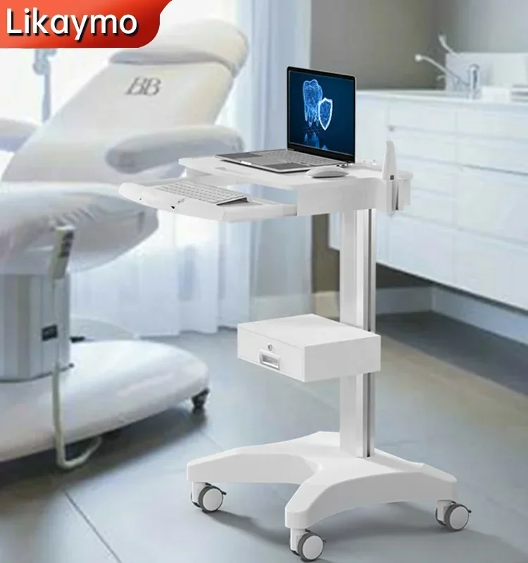 Trolley Clinic Furniture Cart Hospital Oral Scanner Mobile Nursing Cart Medical Cart for Laptop