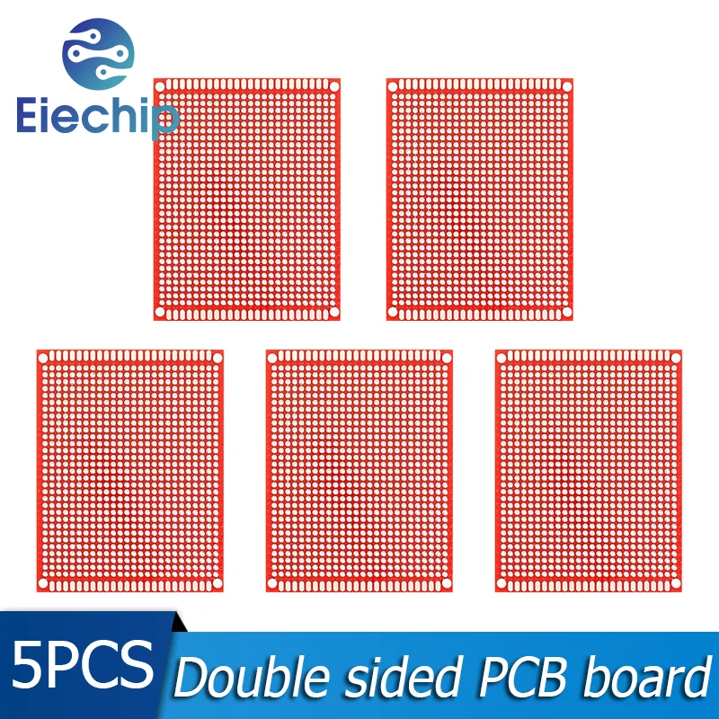 5 PÇS/LOTE 7x9cm PCB Placa De Ensaio placa de Dupla face Vermelho Diy Universal Printed Circuit Board 7*9cm Para Arduino